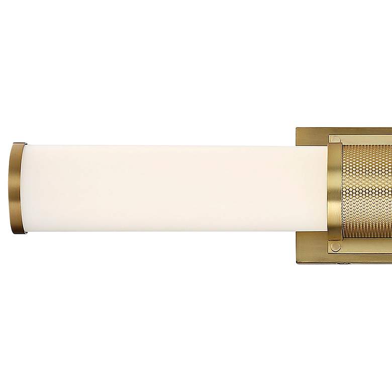 Image 2 Nuvo Caper 24" Wide Brushed Brass with Frosted Lens LED Vanity Light more views