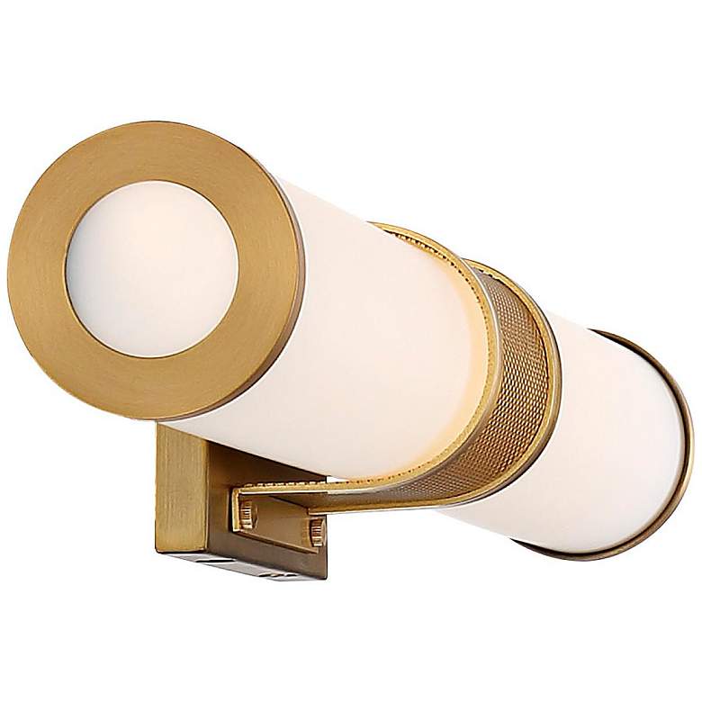 Image 3 Nuvo Caper 24" Wide Brushed Brass with Frosted Lens LED Vanity Light more views