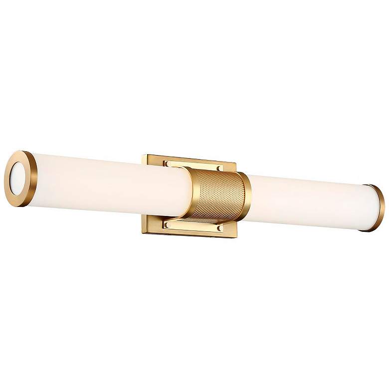 Image 4 Nuvo Caper 24" Wide Brushed Brass with Frosted Lens LED Vanity Light more views