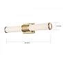 7_Nuvo Caper 24" Wide Brushed Brass with Frosted Lens LED Vanity Light more views