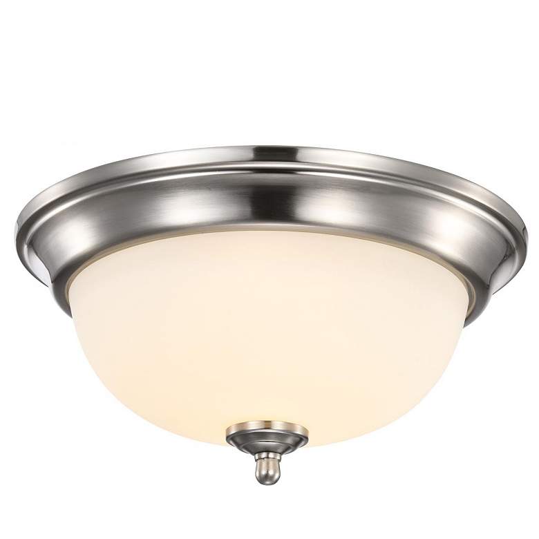 Image 3 Nuvo Center Lock 13" Brushed Nickel LED Ceiling Light more views
