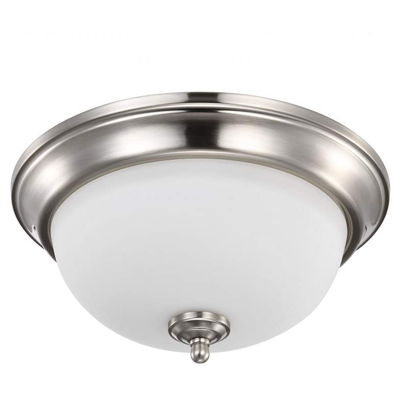 Image 4 Nuvo Center Lock 13" Brushed Nickel LED Ceiling Light more views