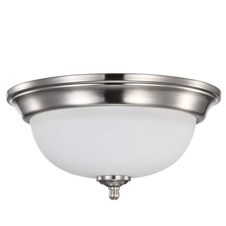 Image 5 Nuvo Center Lock 13" Brushed Nickel LED Ceiling Light more views