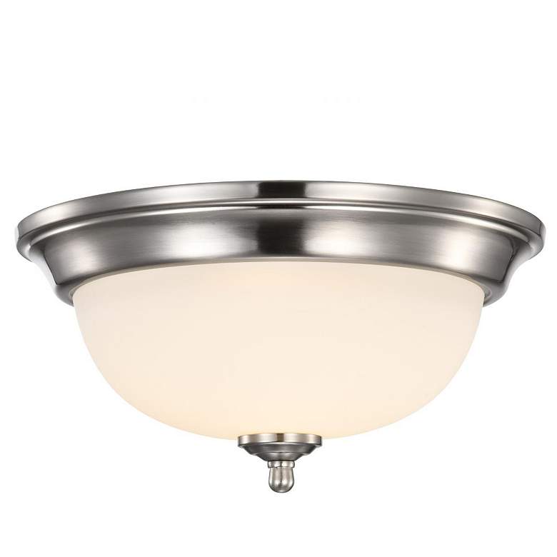Image 6 Nuvo Center Lock 13" Brushed Nickel LED Ceiling Light more views