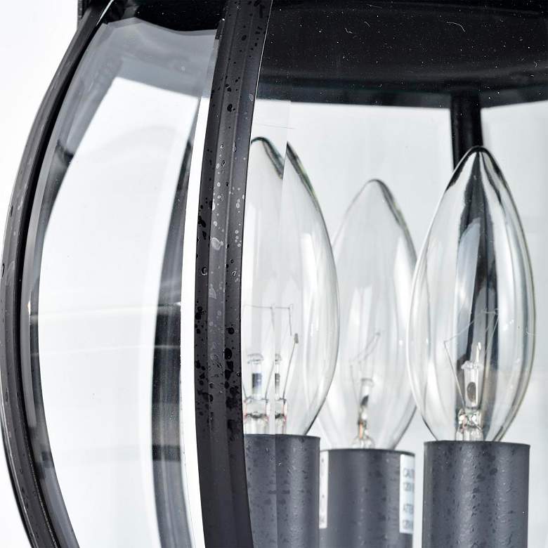 Image 3 Nuvo Central Park 21" High 3-Light Beveled Glass and Black Post Light more views