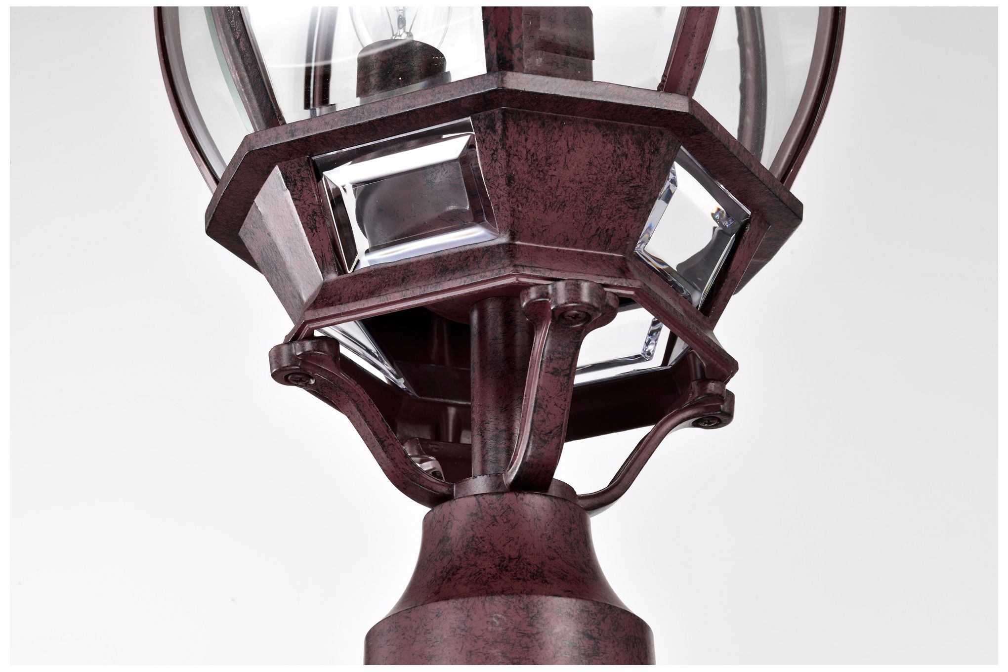 Nuvo Central Park 21" High 3-Light Beveled Glass and Bronze Post Light