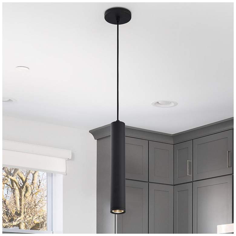 Image 1 Nuvo Century 2 1/2" Wide Matte Black LED Pendant