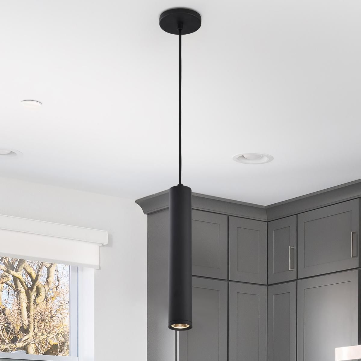 Nuvo Century 2 1/2" Wide Matte Black LED Pendant