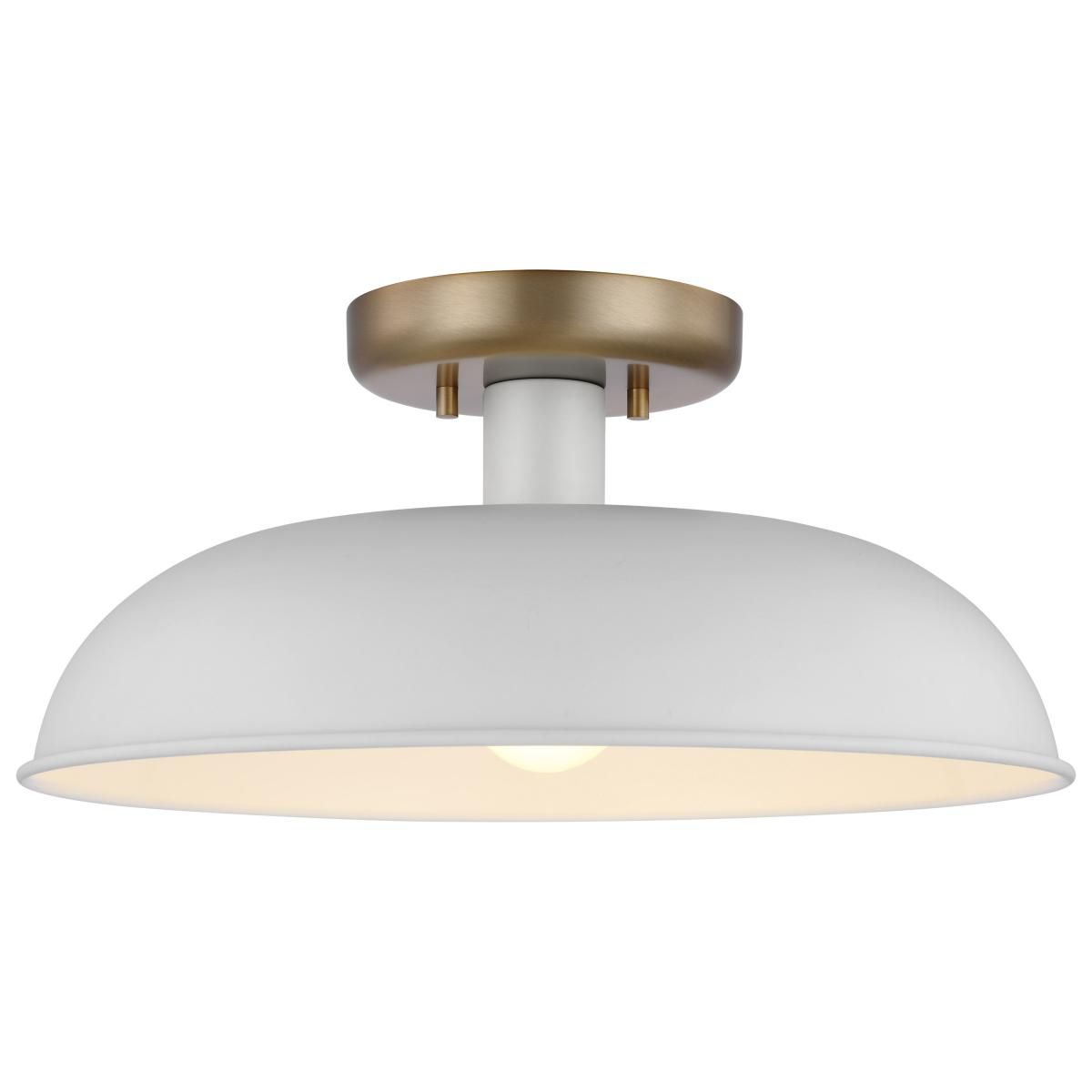 Image 3 Nuvo Colony 15" Wide 1-Light Modern Dome Matte White Ceiling Light more views