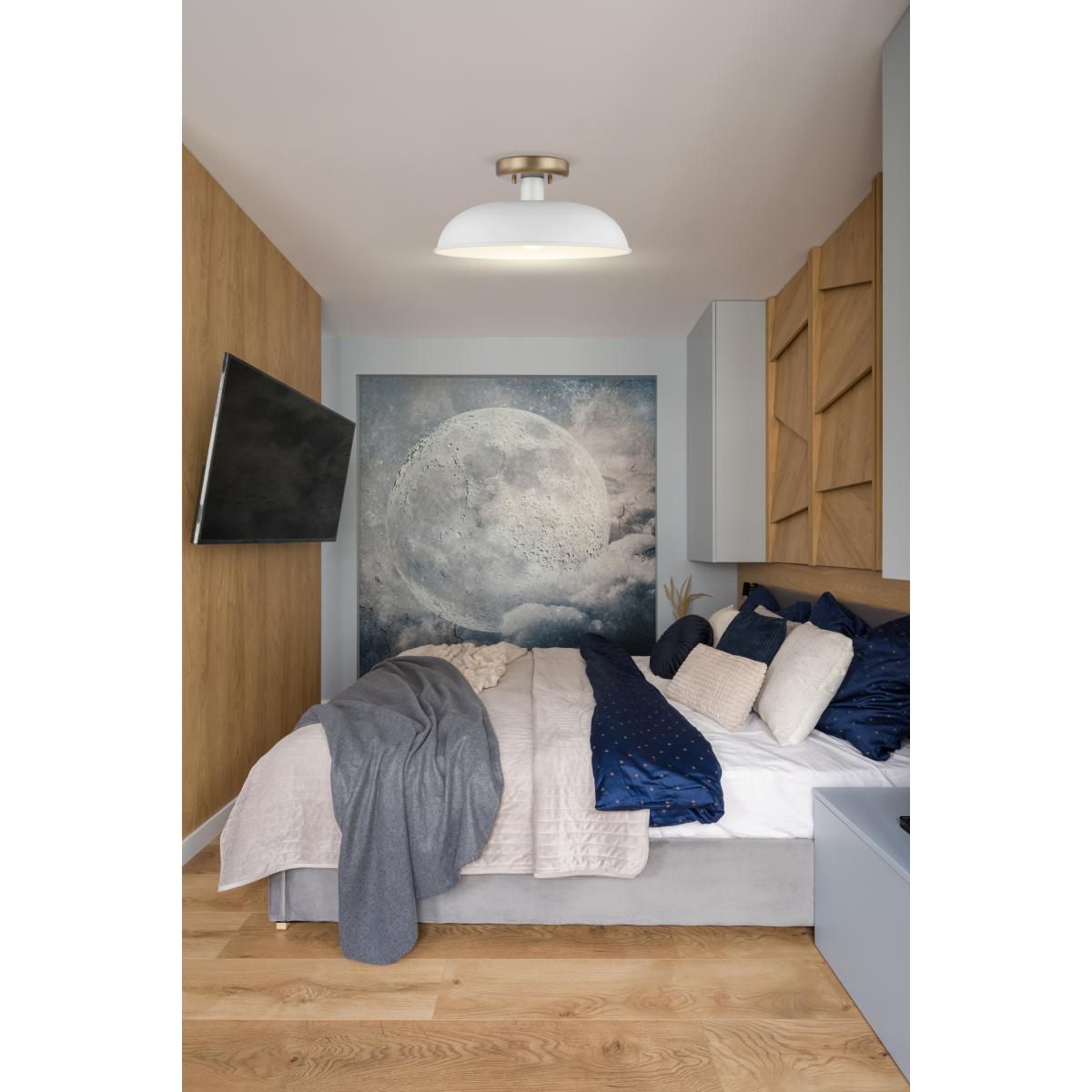 Image 5 Nuvo Colony 15" Wide 1-Light Modern Dome Matte White Ceiling Light more views