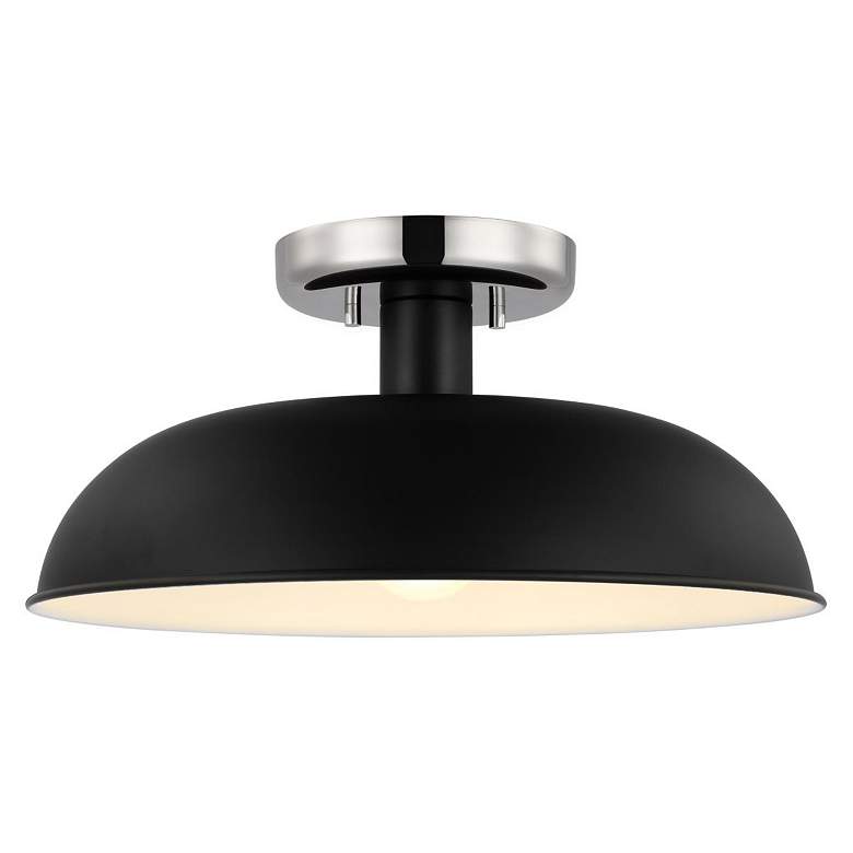 Image 3 Nuvo Colony 15" Wide Matte Black/Nickel 1 Light Small Ceiling Light more views