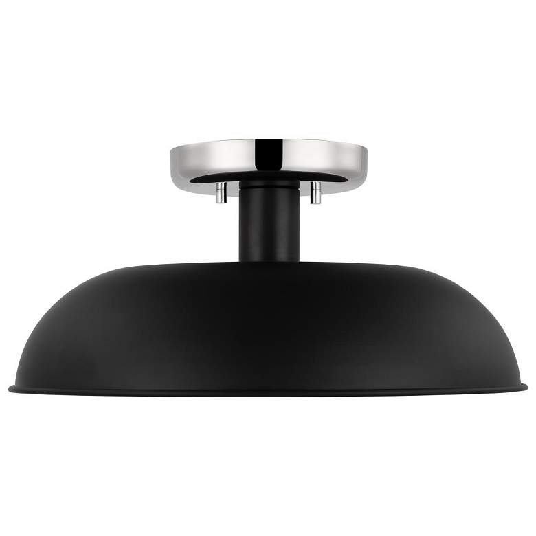 Image 4 Nuvo Colony 15" Wide Matte Black/Nickel 1 Light Small Ceiling Light more views