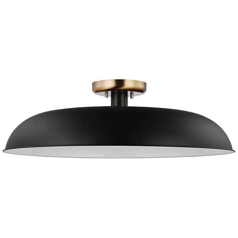 Image 3 Nuvo Colony 24" Wide Matte Black/Brass 1 Light Large Ceiling Light