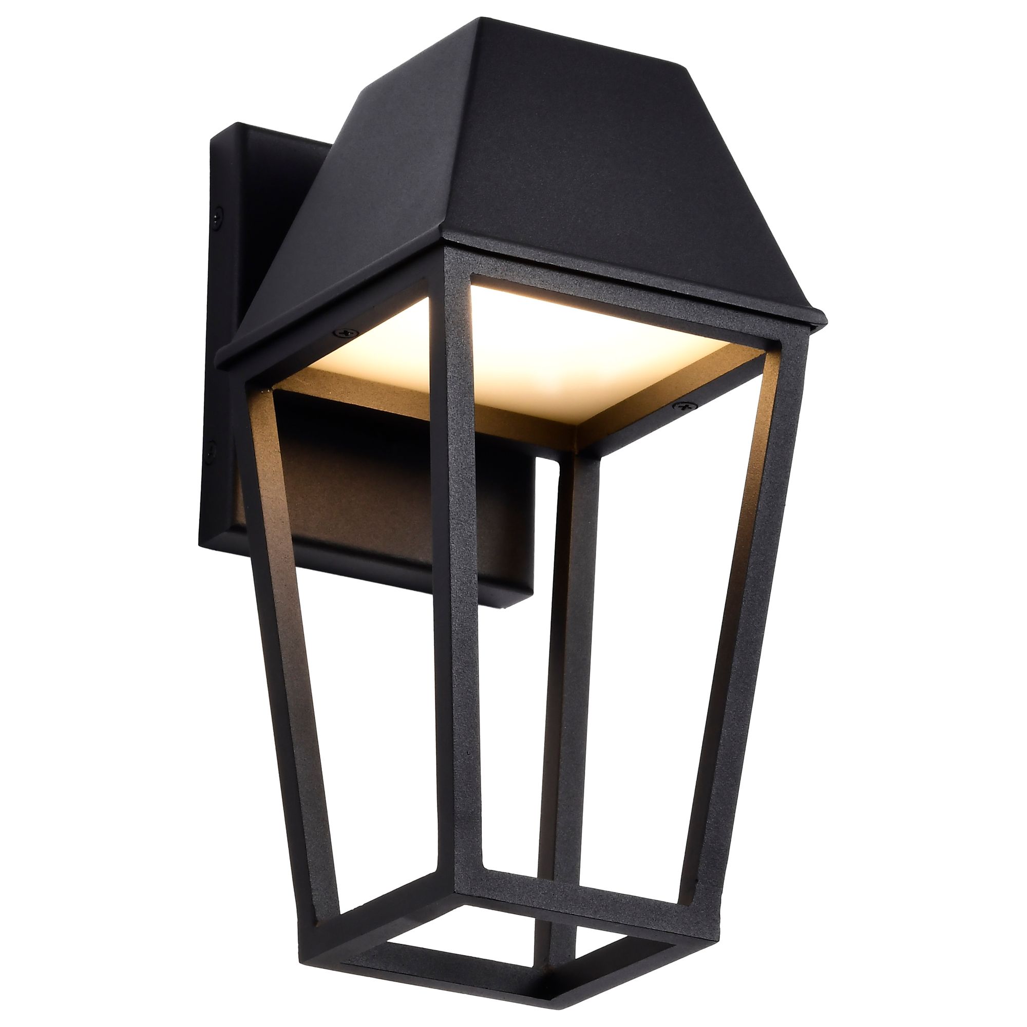 Image 4 Nuvo Colt 11 3/4" High Matte Black LED Small Outdoor Lantern more views