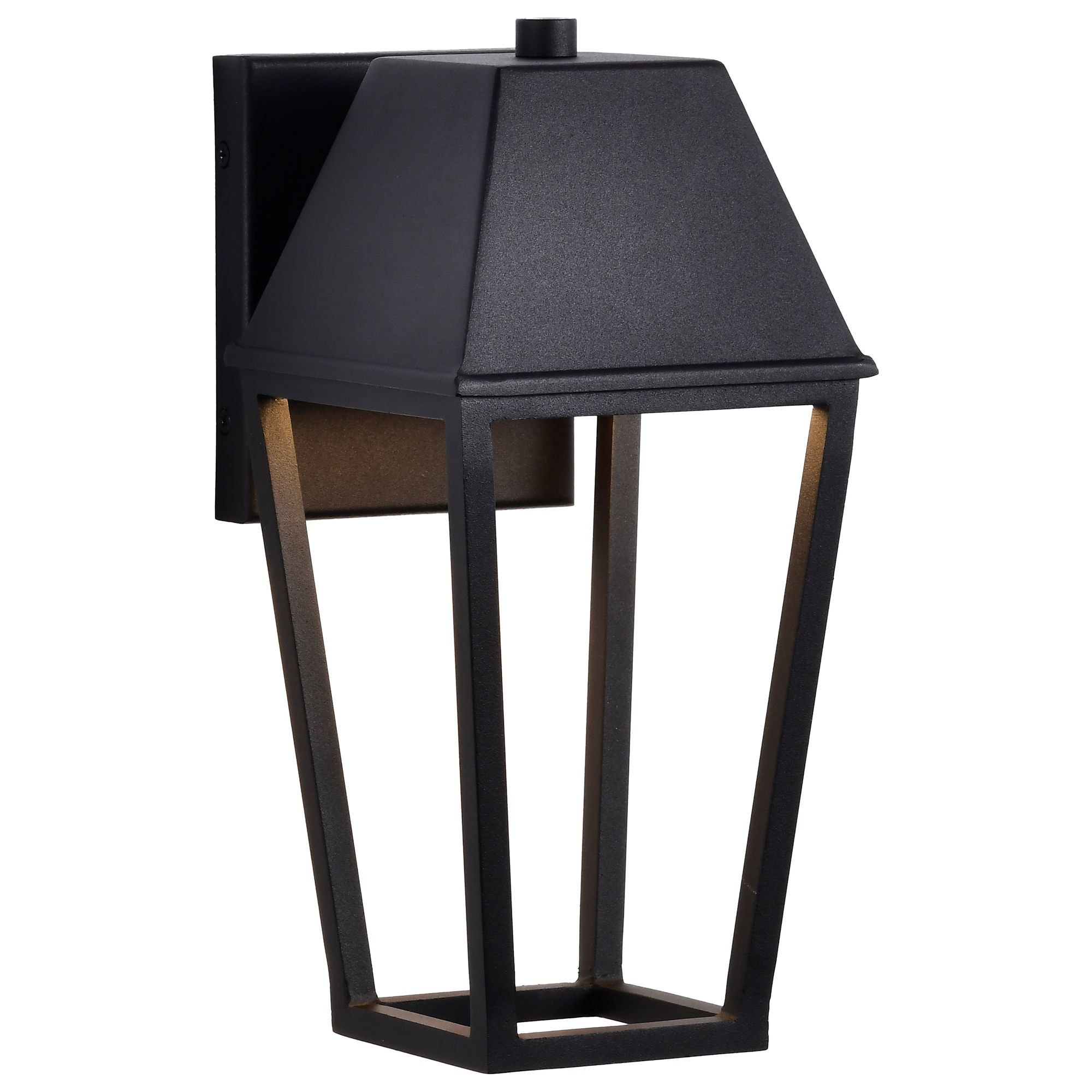 Image 6 Nuvo Colt 11 3/4" High Matte Black LED Small Outdoor Lantern more views