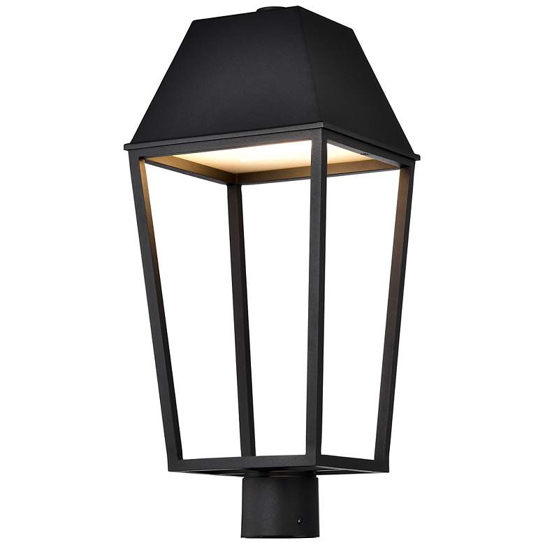 Image 1 Nuvo Colt 20" High Matte Black LED Outdoor Post Lantern
