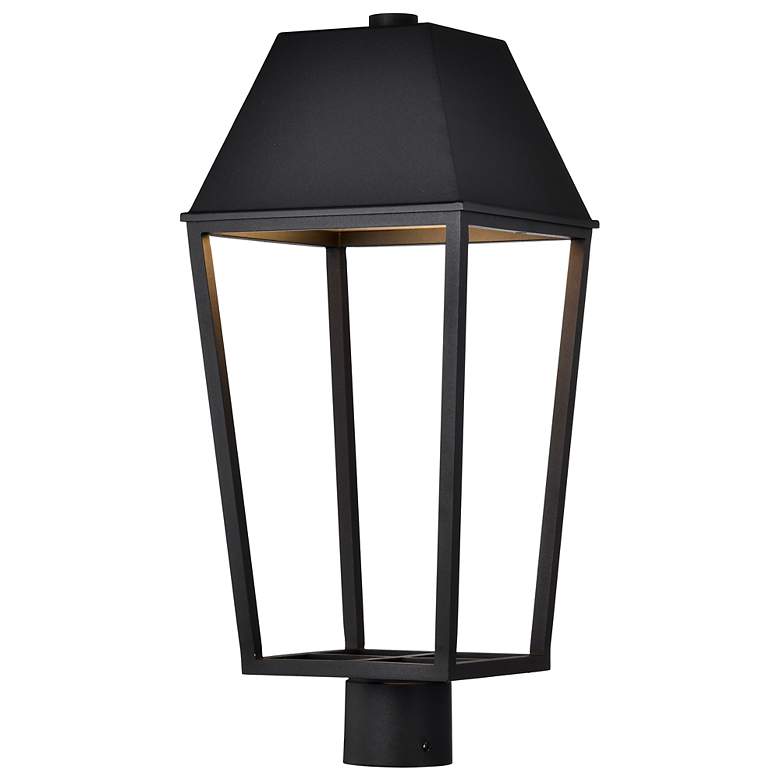 Image 4 Nuvo Colt 20" High Matte Black LED Outdoor Post Lantern more views
