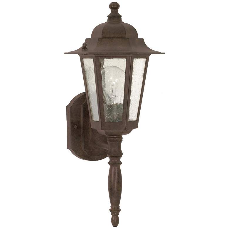 Image 1 Nuvo Cornerstone 13" High Old Bronze Aluminum Outdoor Wall Light
