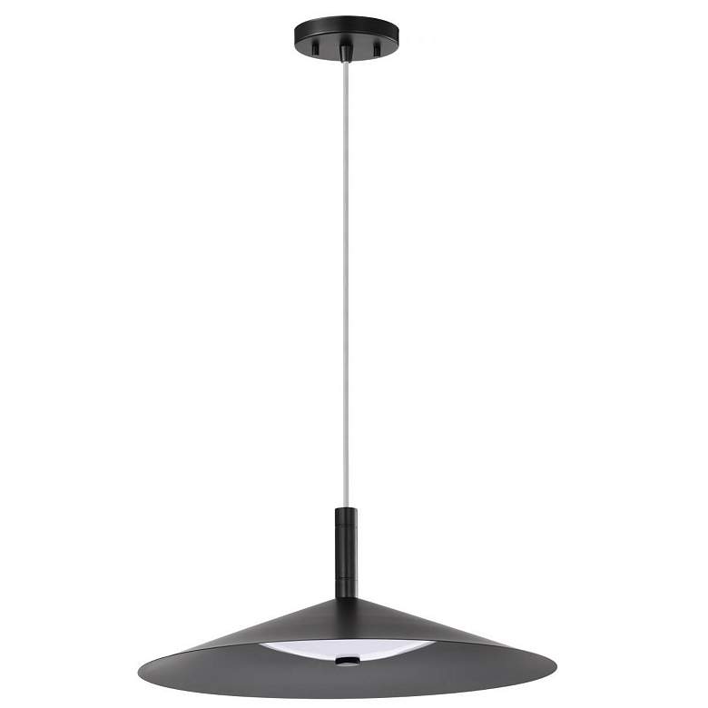 Image 1 Nuvo Corrine 18" Wide Matte Black LED Pendant