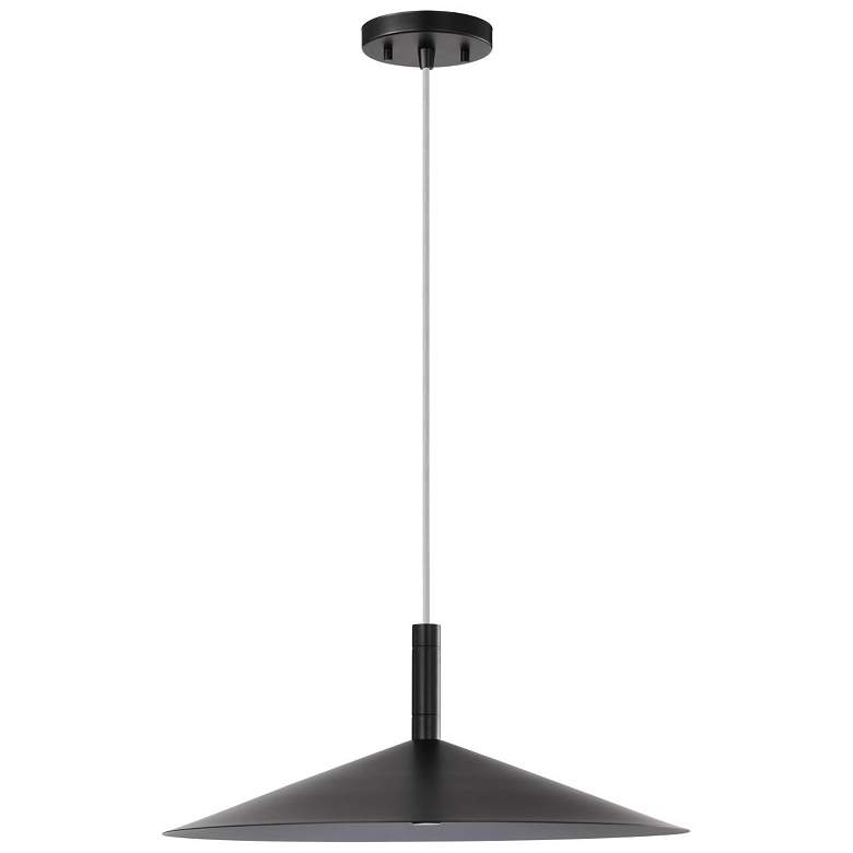 Image 2 Nuvo Corrine 18" Wide Matte Black LED Pendant more views