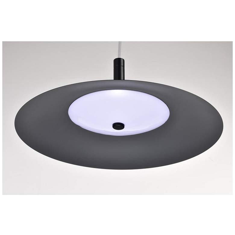 Image 3 Nuvo Corrine 18" Wide Matte Black LED Pendant more views