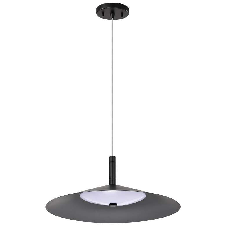 Image 5 Nuvo Corrine 18" Wide Matte Black LED Pendant more views