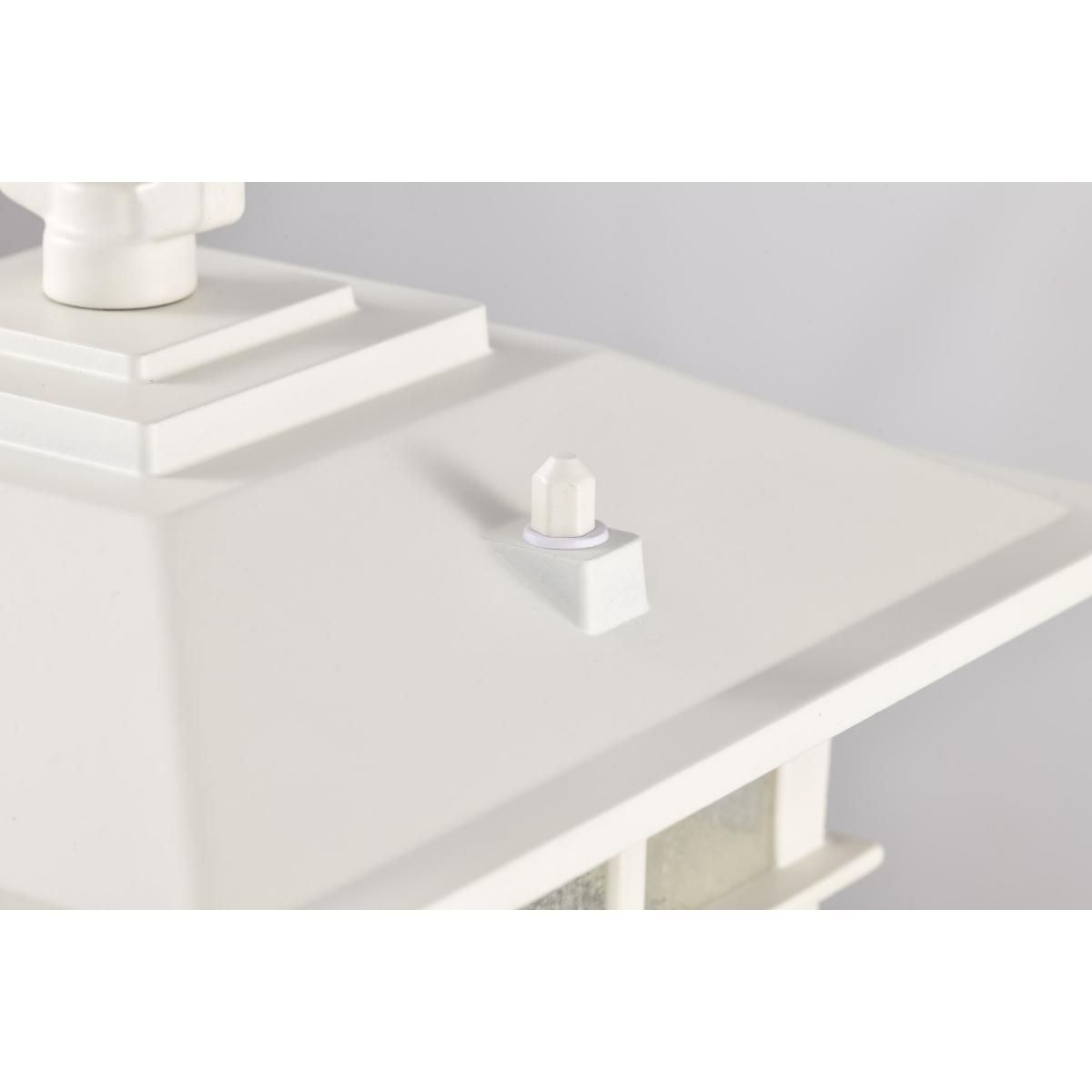 Image 6 Nuvo Cove Neck 16 1/4" White and Seeded Glass Outdoor Post Lantern more views