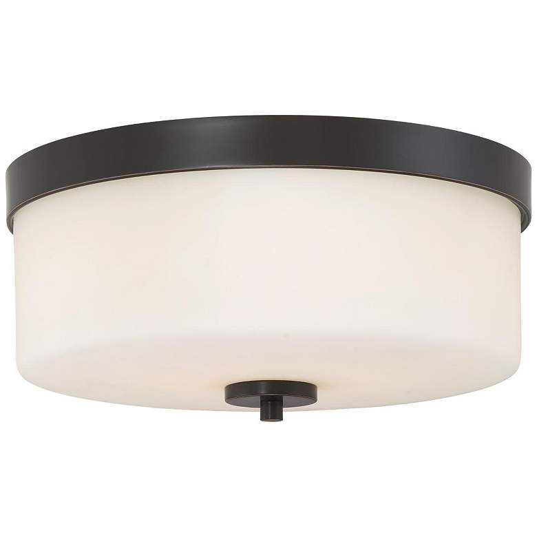 Image 1 Nuvo Denver 13 1/2" Wide 2-Light Mahogany Bronze Finish Ceiling Light