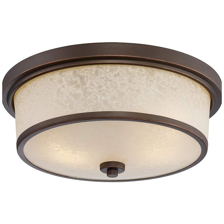 Image 1 Nuvo Diego 13" Wide Mahogany Bronze LED Outdoor Ceiling Light