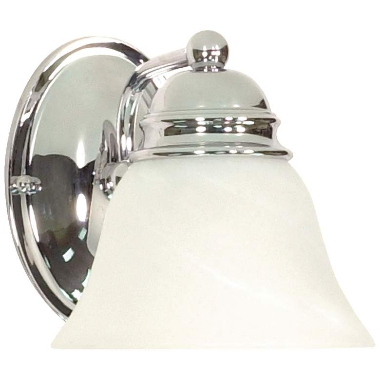 Image 1 Nuvo Empire 7" Wide Alabaster Glass Bathroom Wall Light