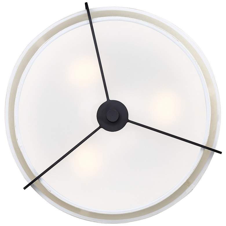 Image 4 Nuvo Frankie 15 3/4" Wide Aged Bronze Double Shade Ceiling Light more views