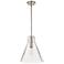 Nuvo Gianna 12" Wide Brushed Nickel 1 Light Medium Pendant