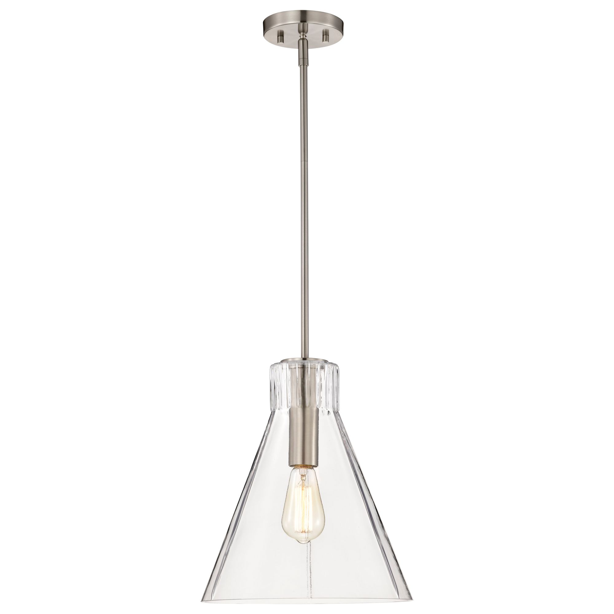 Image 4 Nuvo Gianna 12" Wide Brushed Nickel 1 Light Medium Pendant more views