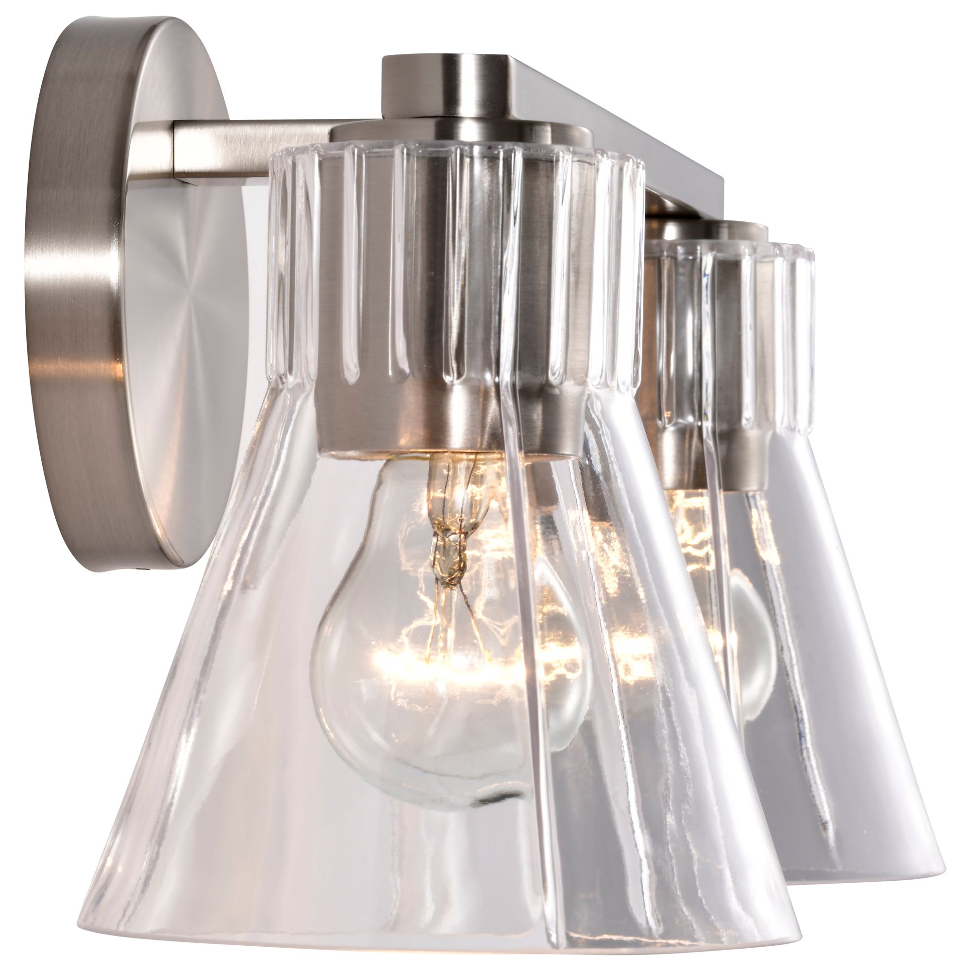 Nuvo Gianna 16" Wide Brushed Nickel 2 Light Vanity