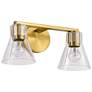 3_Nuvo Gianna 16" Wide Vintage Brass 2 Light Vanity more views