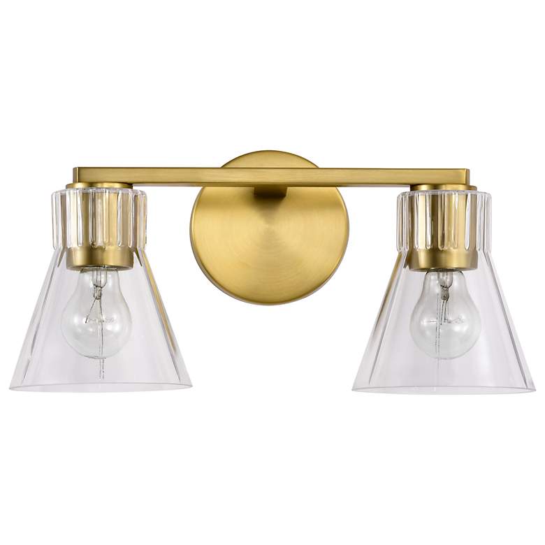 Image 5 Nuvo Gianna 16" Wide Vintage Brass 2 Light Vanity more views