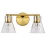 5_Nuvo Gianna 16" Wide Vintage Brass 2 Light Vanity more views