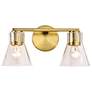 6_Nuvo Gianna 16" Wide Vintage Brass 2 Light Vanity more views