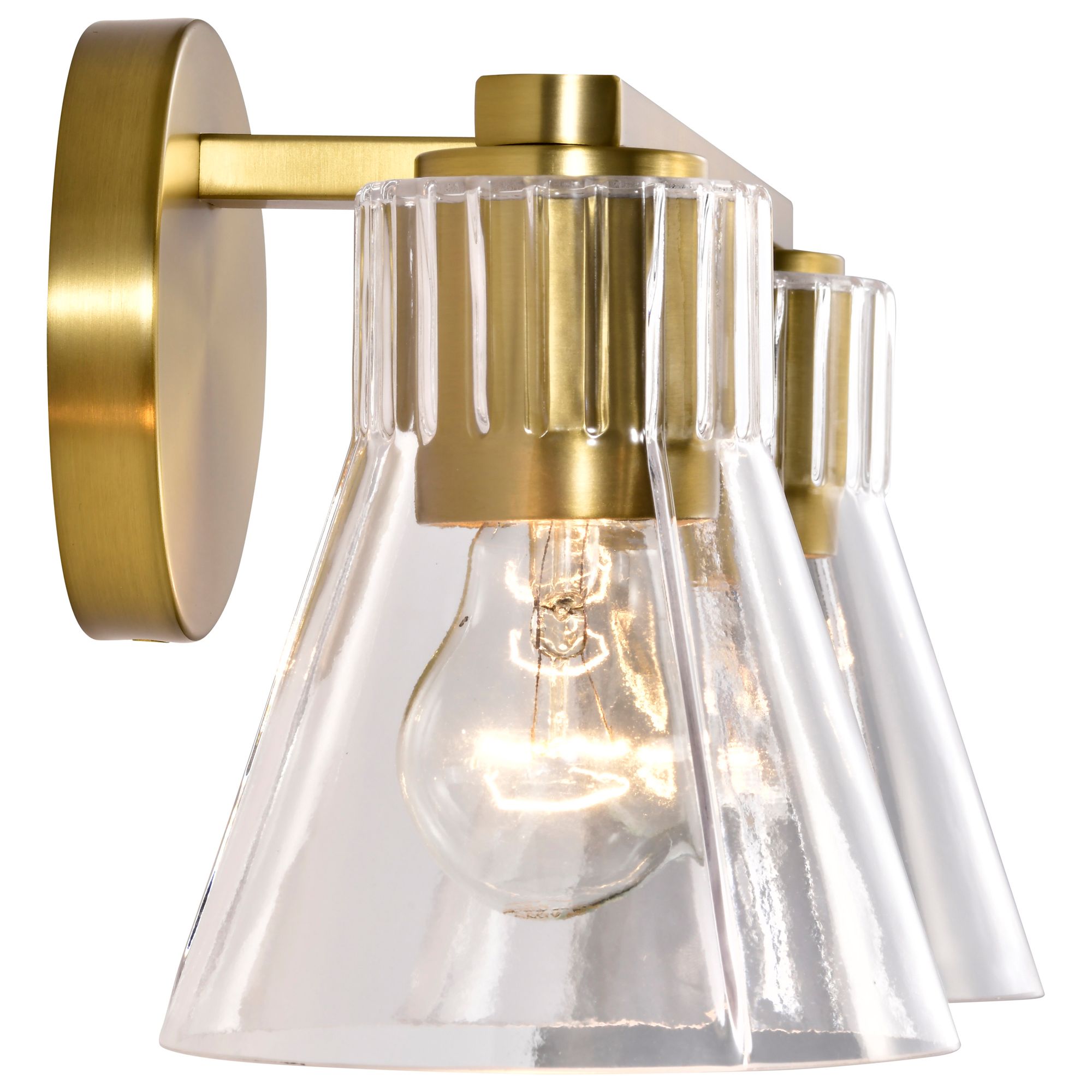 Nuvo Gianna 16" Wide Vintage Brass 2 Light Vanity