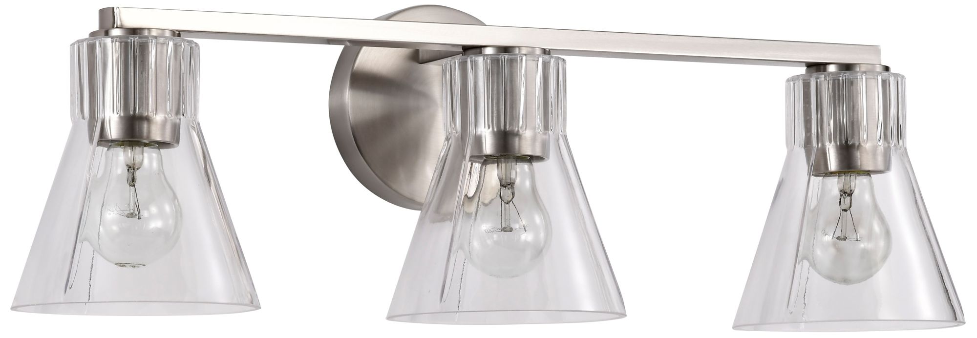 Nuvo Gianna 24" Wide Brushed Nickel 3 Light Vanity