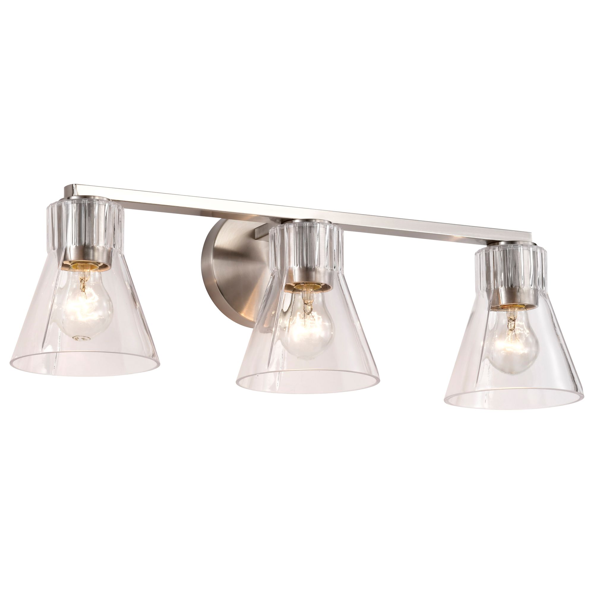 Image 4 Nuvo Gianna 24" Wide Brushed Nickel 3 Light Vanity more views