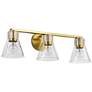1_Nuvo Gianna 24" Wide Vintage Brass 3 Light Vanity