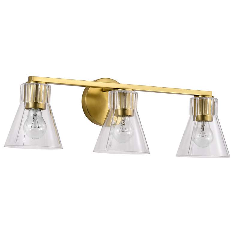Image 3 Nuvo Gianna 24" Wide Vintage Brass 3 Light Vanity more views
