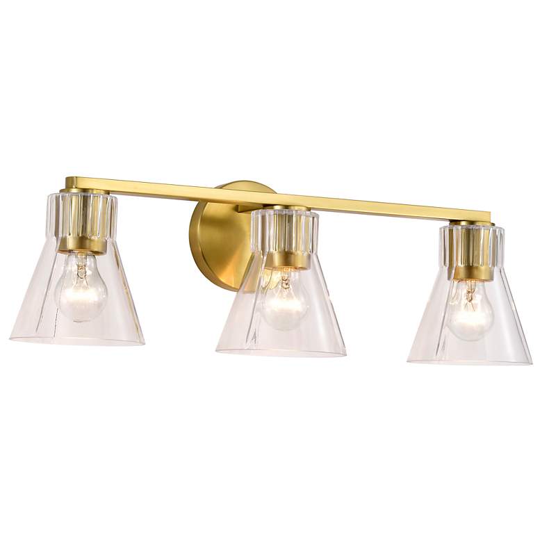 Image 4 Nuvo Gianna 24" Wide Vintage Brass 3 Light Vanity more views