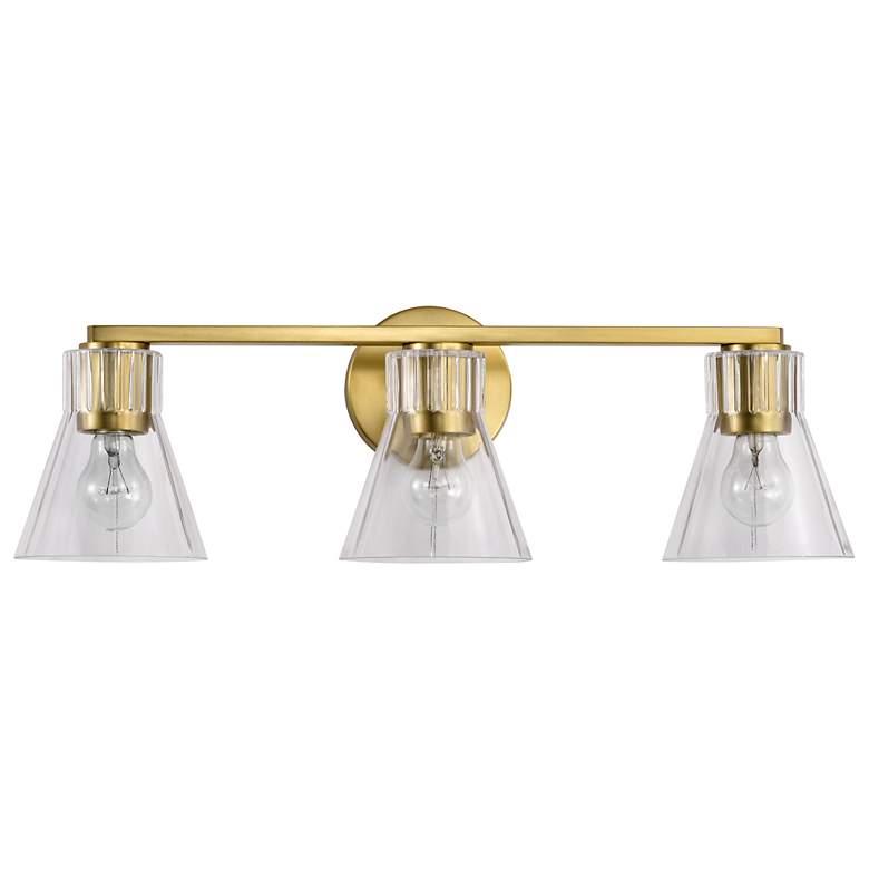 Image 5 Nuvo Gianna 24" Wide Vintage Brass 3 Light Vanity more views