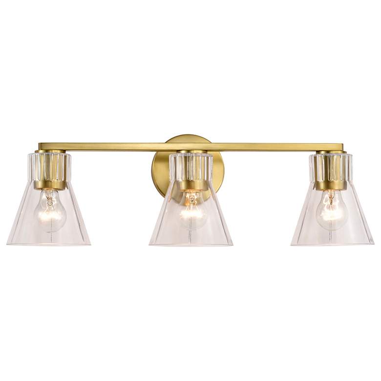 Image 6 Nuvo Gianna 24" Wide Vintage Brass 3 Light Vanity more views