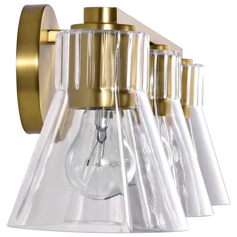 Image 7 Nuvo Gianna 24" Wide Vintage Brass 3 Light Vanity more views
