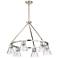 Nuvo Gianna 30" Wide Brushed Nickel 6 Light Chandelier