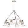 2_Nuvo Gianna 30" Wide Brushed Nickel 6 Light Chandelier more views