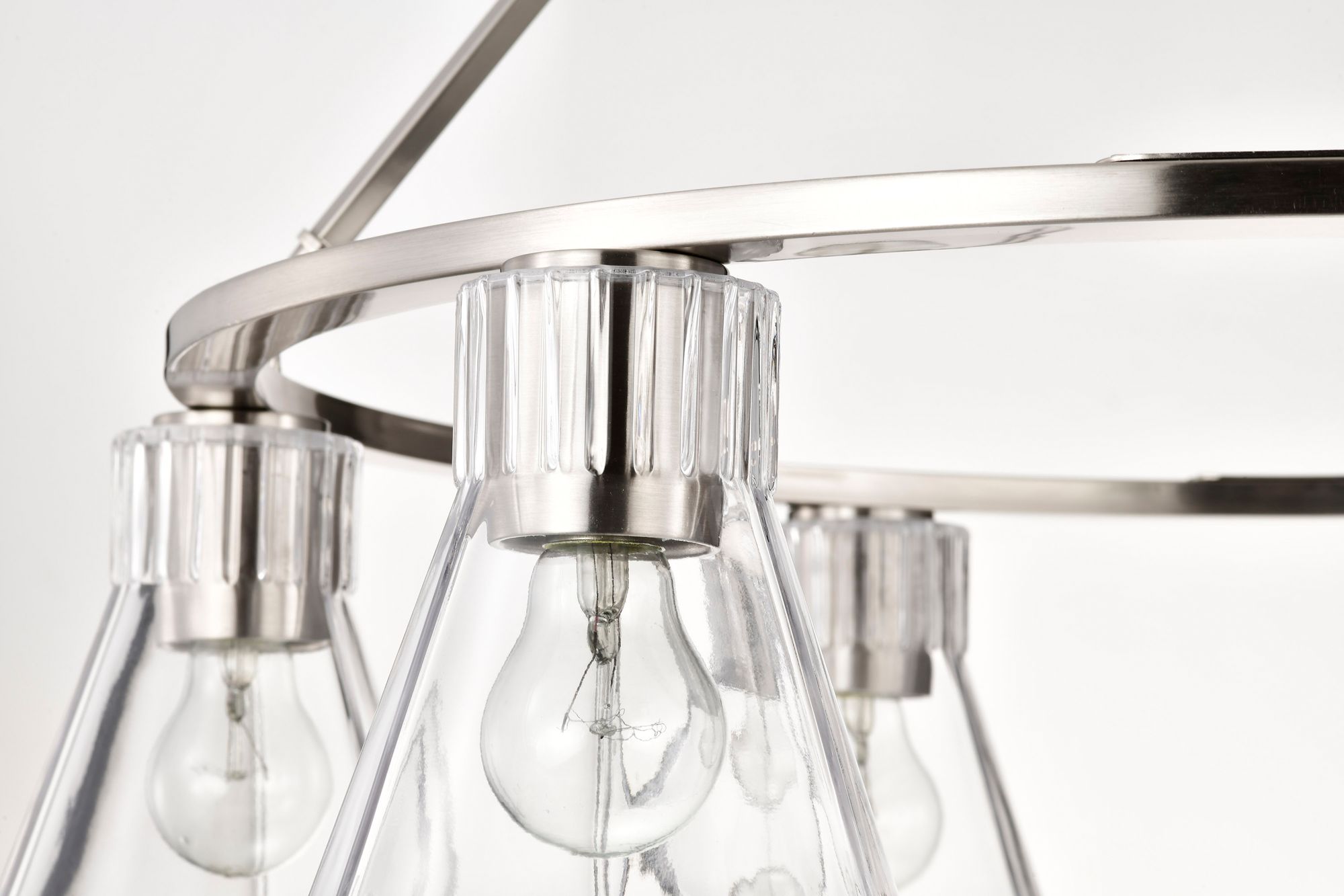 Nuvo Gianna 30" Wide Brushed Nickel 6 Light Chandelier